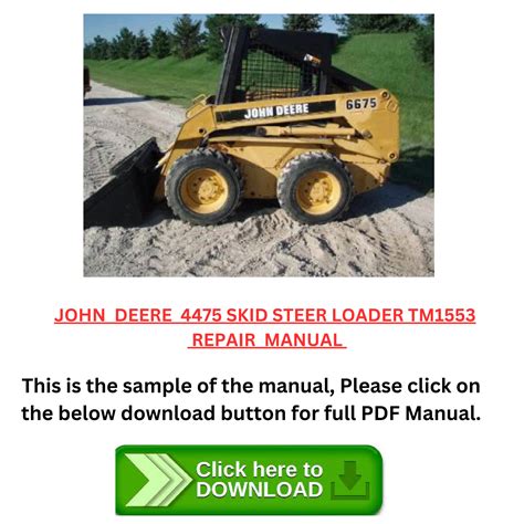 john deere 4475 skid steer manual|john deere 675b with ssqa.